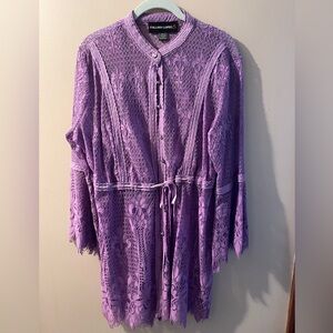 Colleen Lopez button front tunic w/ under shirt included